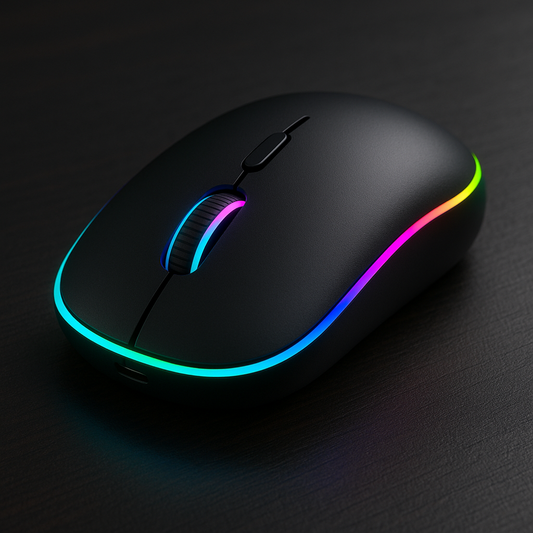 Mouse Recarregável Sem Fio Com Led